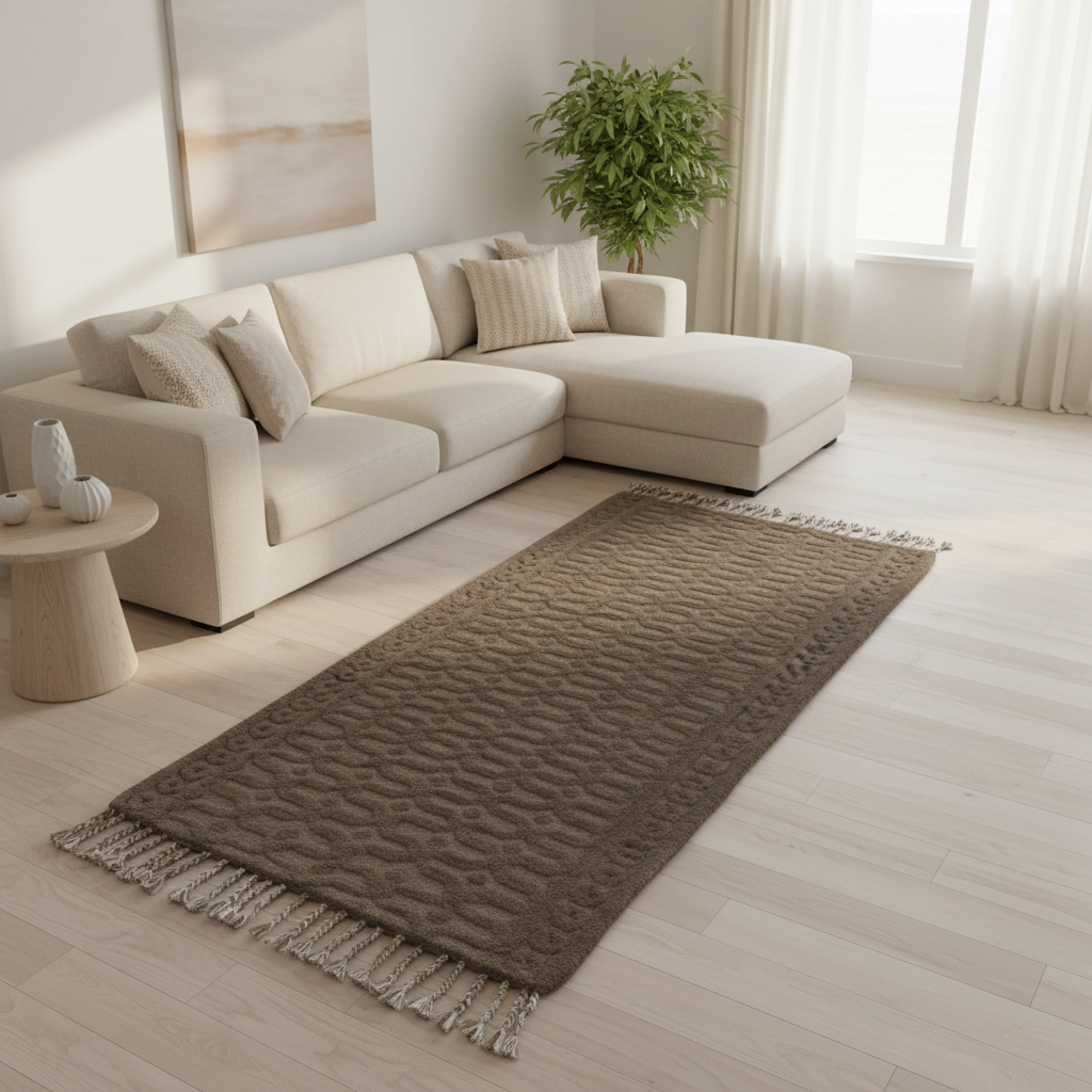 گلیم فرش دستباف برجسته مدل الماس جنس پشم طبیعی